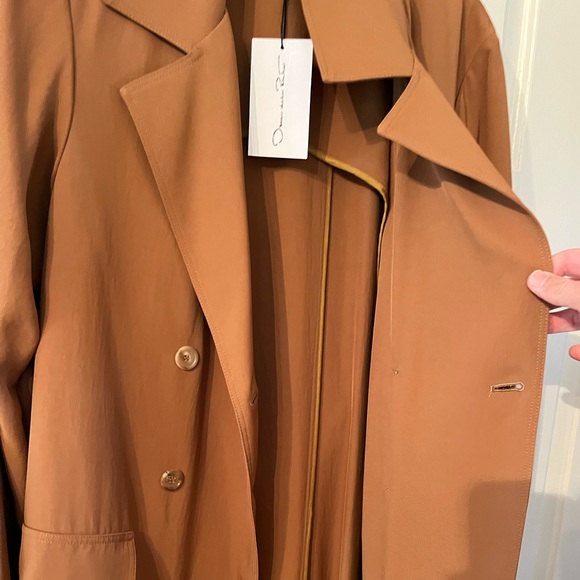 Beautiful new with tags Oscar de la Renta twill coat size 12 - Picture 7 of 9